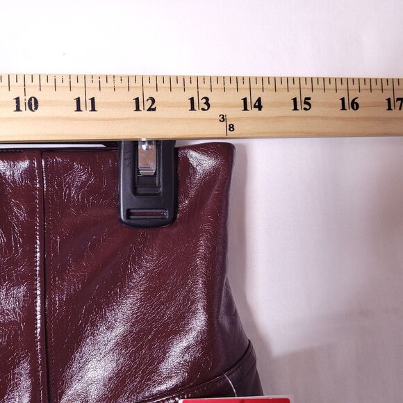 Spanx Faux Leather Leggings Medium Ruby Patent Shiny 20301R - Picture 11 of 16